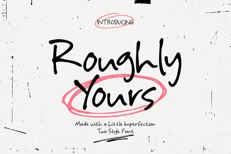 Roughly Yours Handwritten Brush Font example image 1