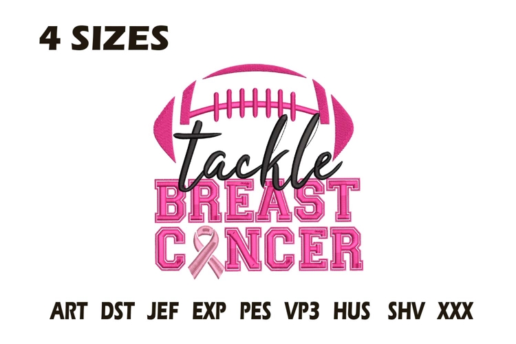 Tackle Breast Cancer Embroidery Design