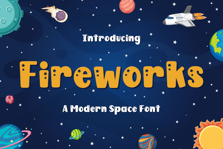 Fireworks - Space Font