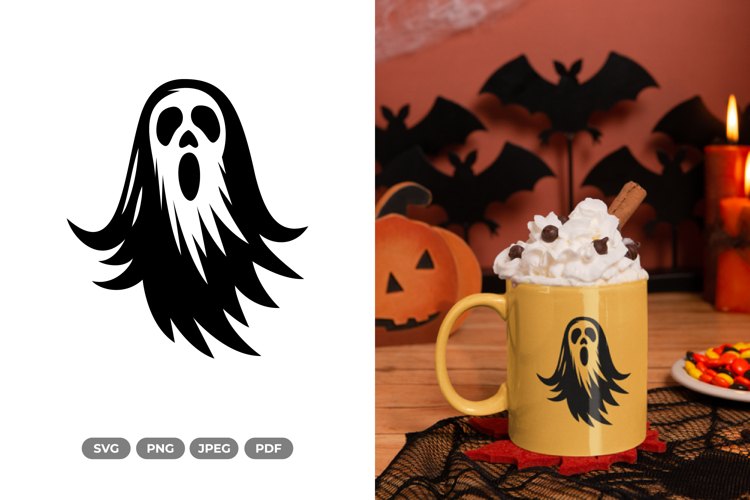 Ghost SVG & Clipart - Halloween Cut File