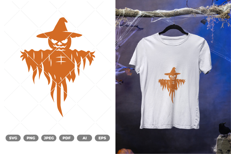 Jack O Lantern Scarecrow SVG & Clipart