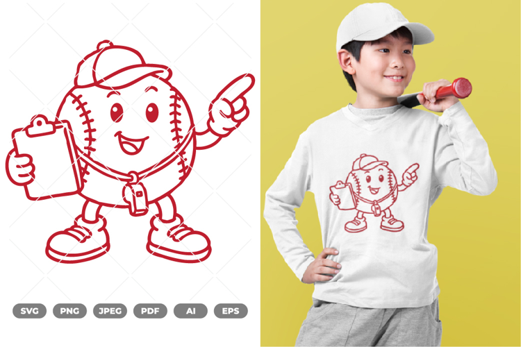 Baseball Mascot SVg & Clipart