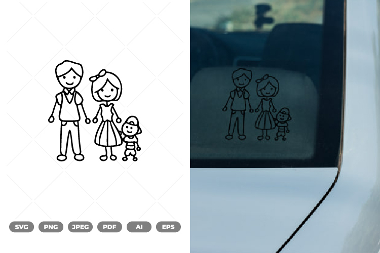  Stick Figure Family Clipart Image 6