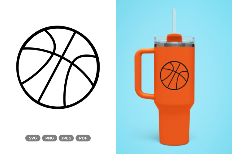Basket Ball Doodle SVG & Clipart - Sport Ball Clipart