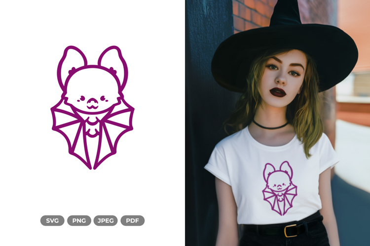 Cute and Kawaii Bat SVG & Clipart