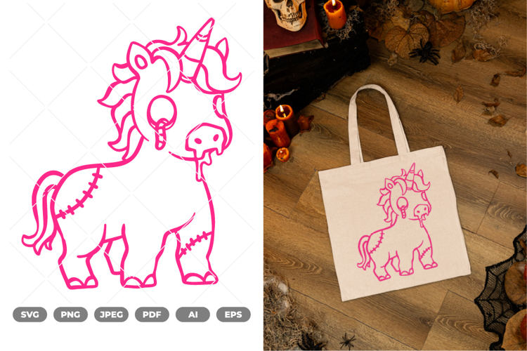 Zombie Unicorn SVG & Clipart