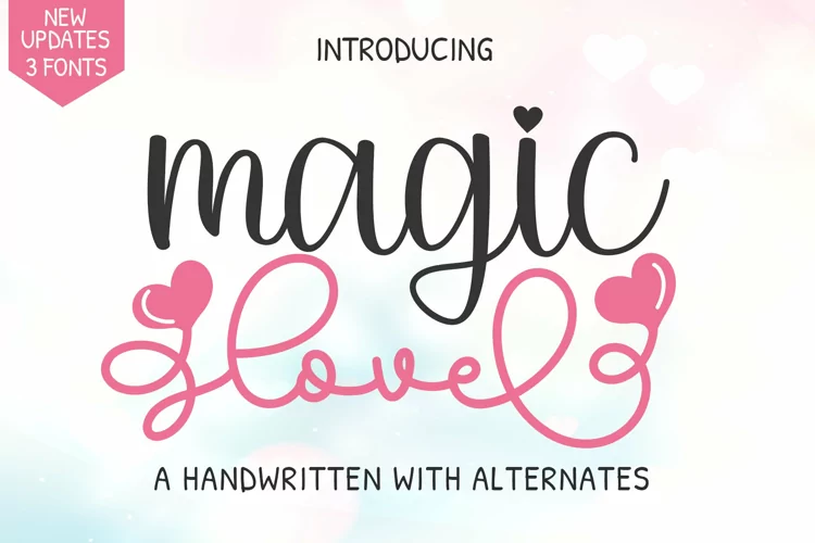 magic love - wedding font with swash