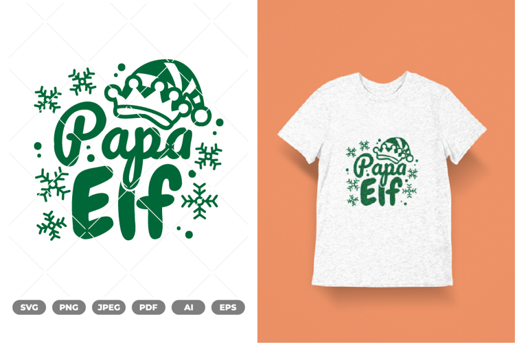 Papa Elf SVG   clipart