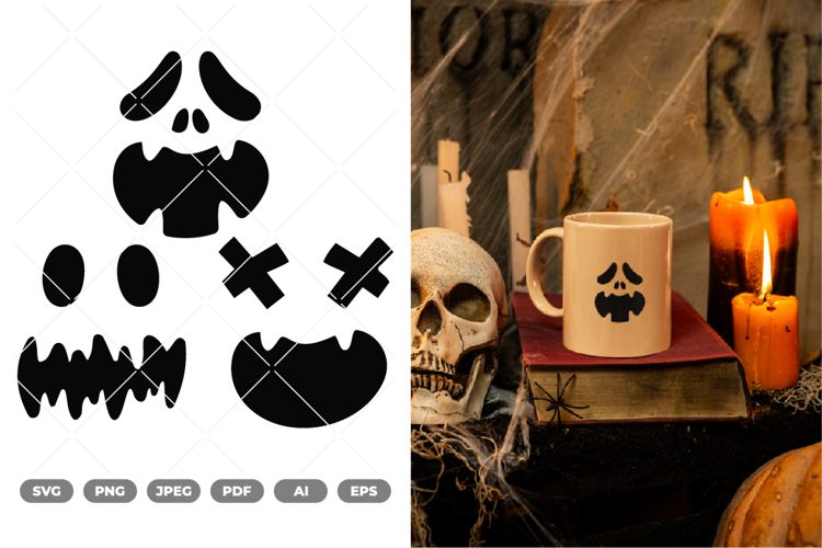 Pumpkin Face SVG & Clipart