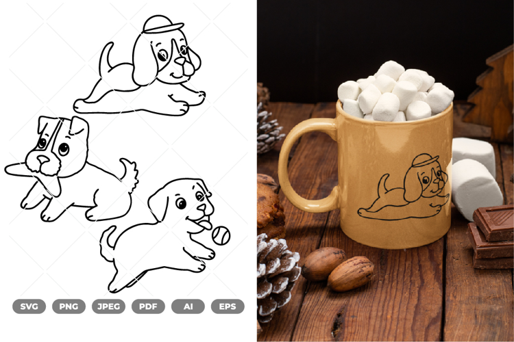 Cute Puppy SVG & Clipart