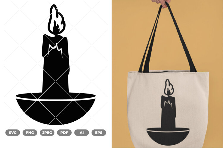 Candle SVG & Clipart example image 1