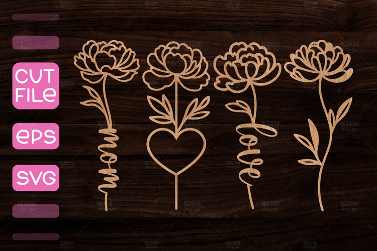 Peony Flower Laser Cut I Laser Cut Gift