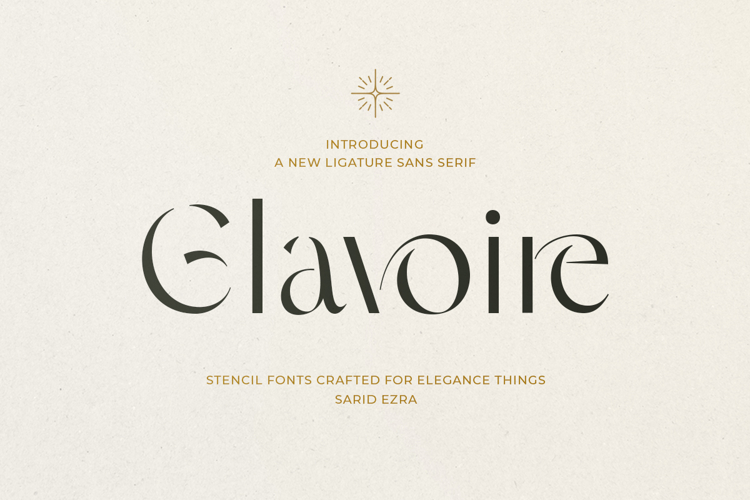 Glavoire - Stencil Ligature Sans