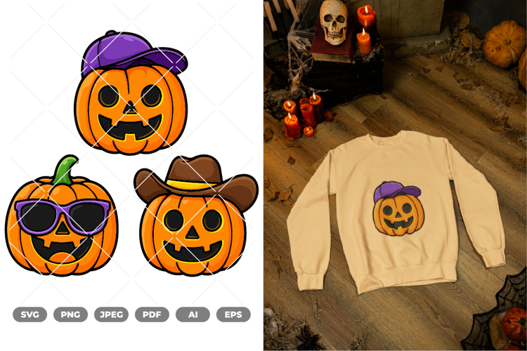 Cute Pumpkin Colored SVG & Clipart