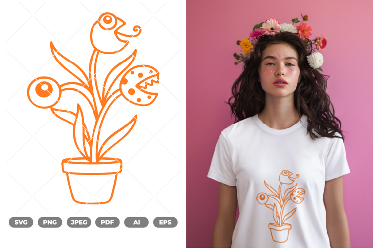 Monster Flower SVG & Clipart
