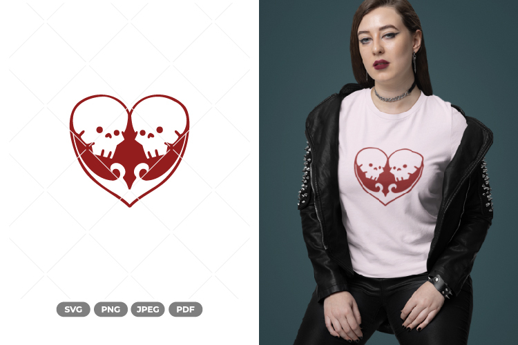 Skull Lovers SVG & Clipart