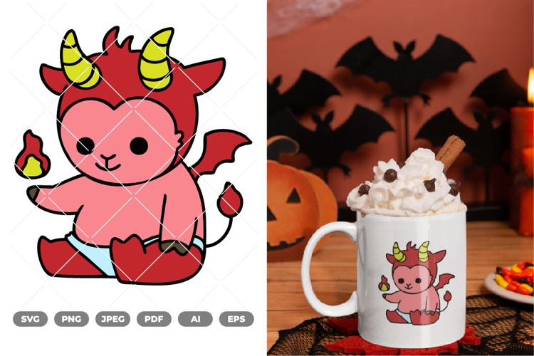 Little Demon Colored SVG & Clipart
