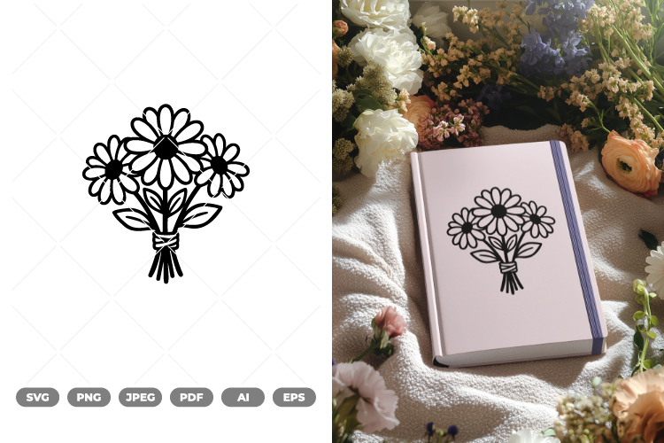 Flower Bouquet SVG & Clipart