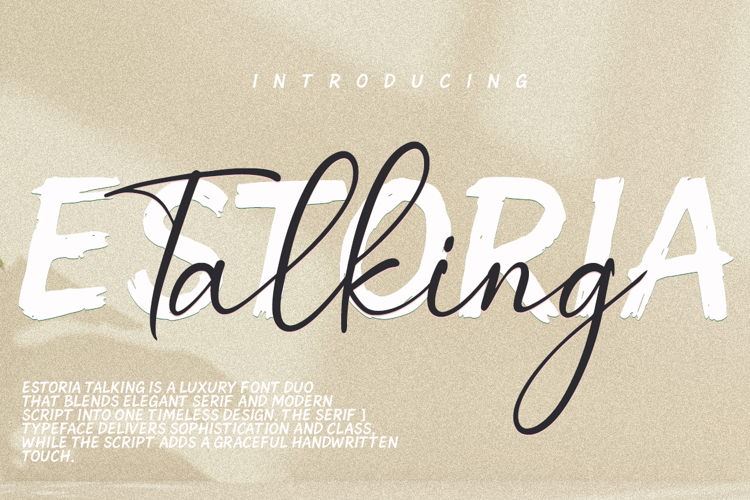 Estoria Talking font duo example image 1