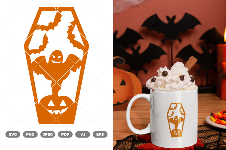 Halloween Coffin SVG & Clipart