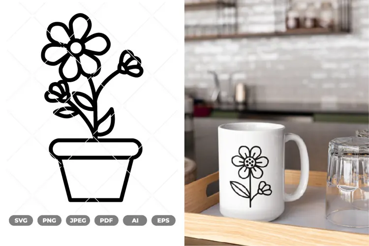 Flower Doodle SVG & Clipart