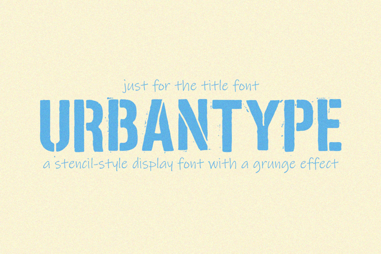 Urbantype Font - Grunge Effect