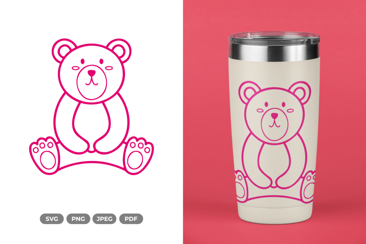 Cute Bear SVG & Clipart - Nursery Doodle
