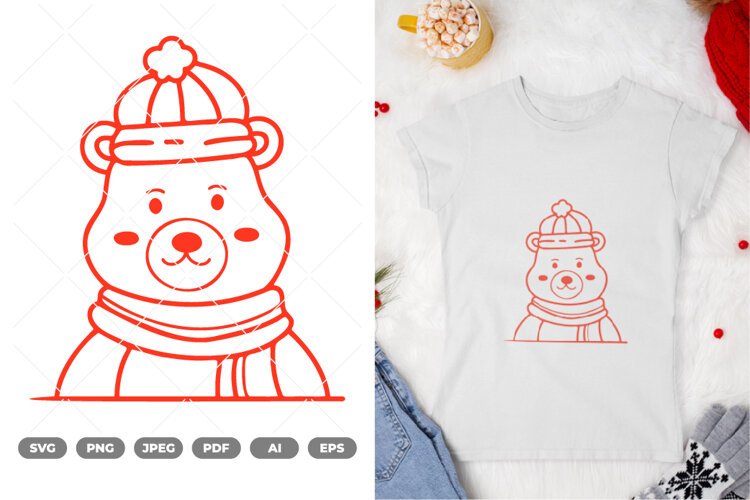 Winter Animal SVG & Clipart example image 1