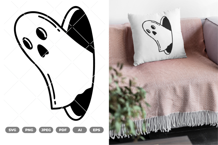 Peeking Ghost SVG & Clipart