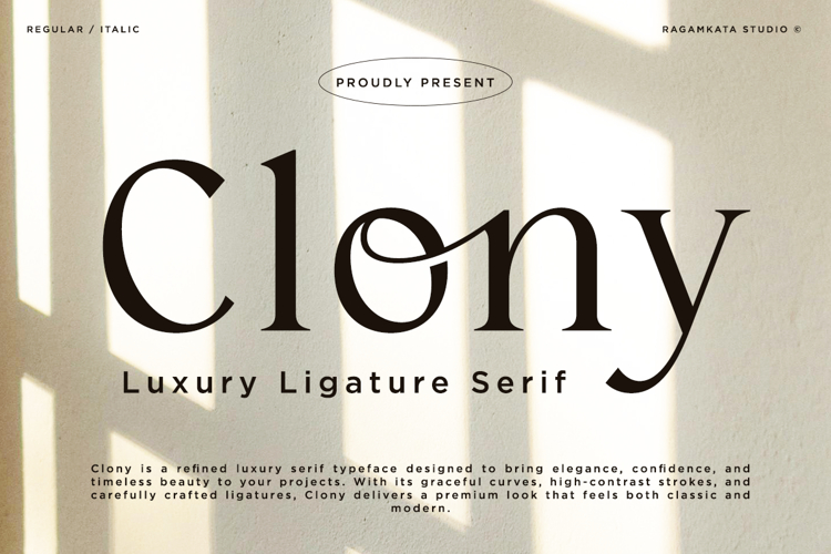 Clony - Elegant Ligature Serif