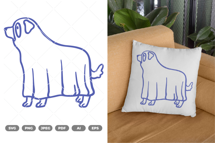 Dog Ghost SVG & Clipart