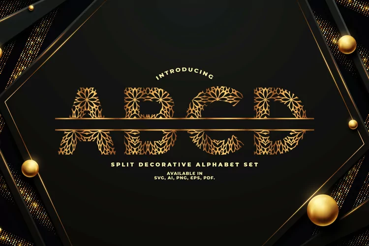 Split Deco Alphabet Set