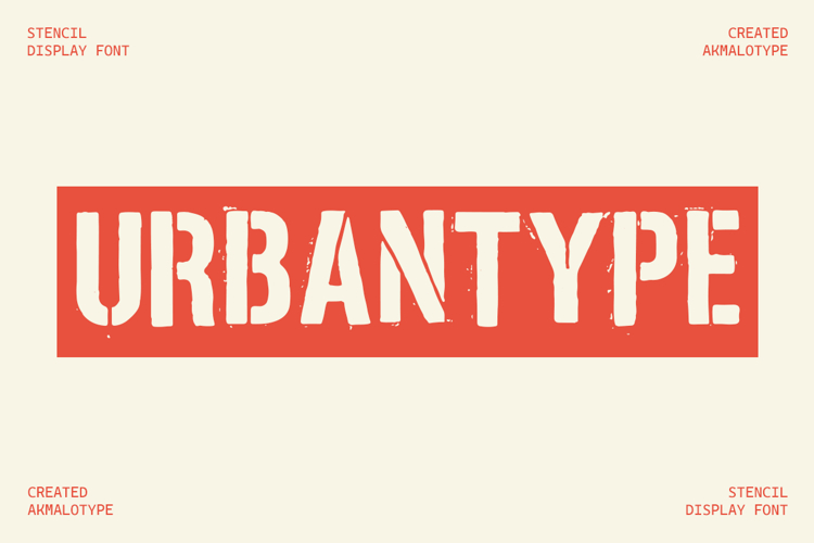 Urbantype Font - Grunge Effect