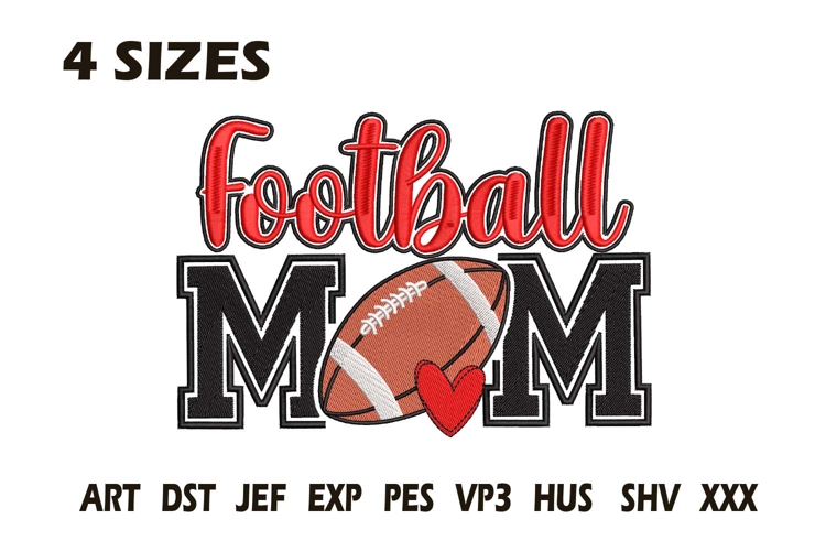 Football Mom Embroidery Design