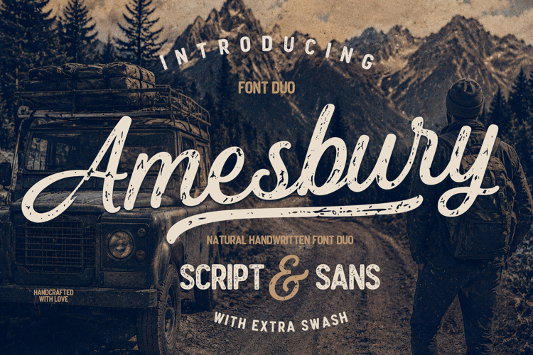 Amesbury font duo example image 1