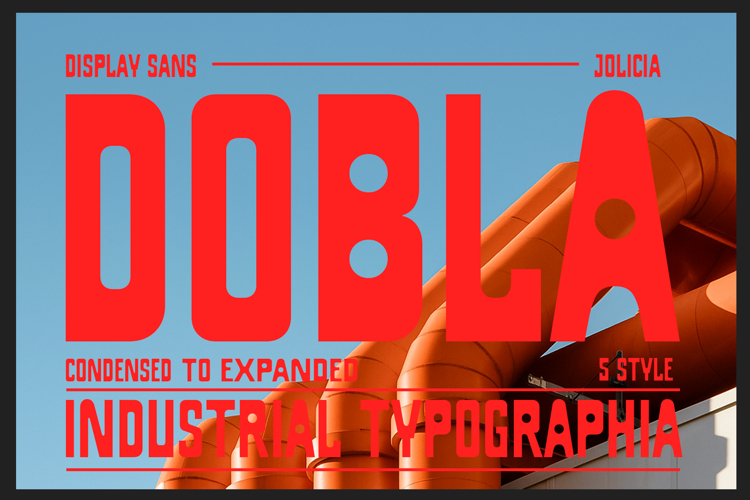 Dobla Sans | Industrial Font