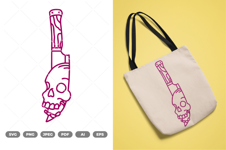 Skull Knife SVG & Clipart