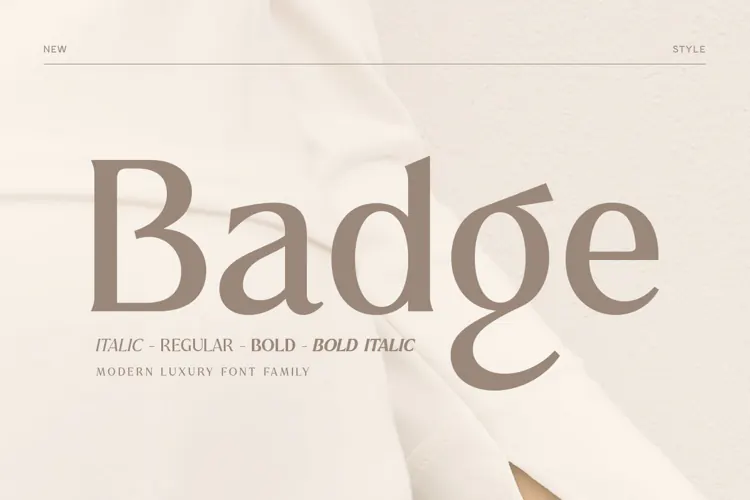 Badge - Modern Luxury Font Family