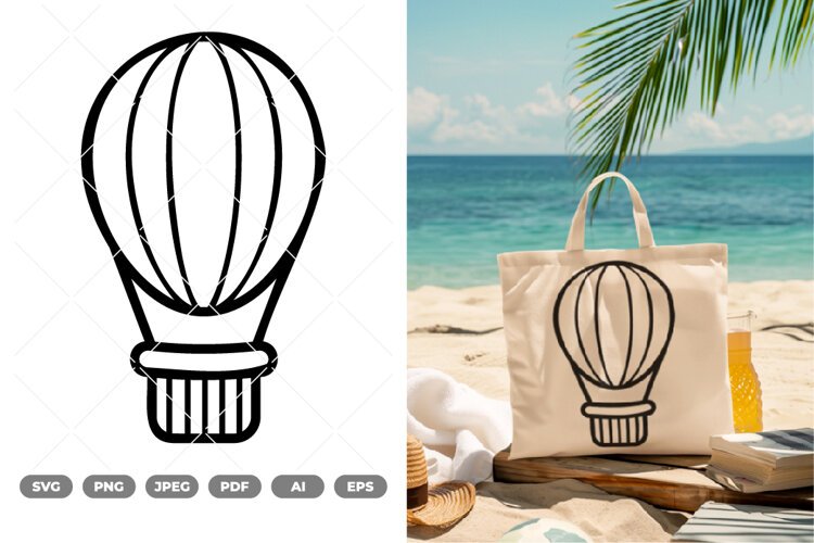 Air Balloon SVG & Clipart example image 1