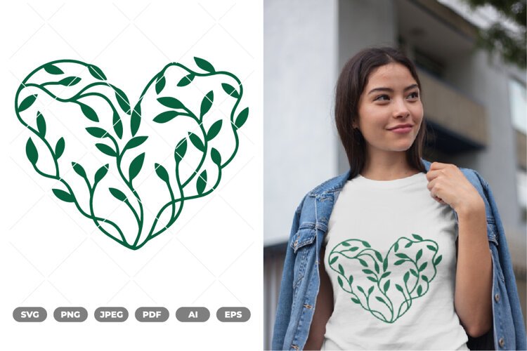 Tree Heart SVG & Clipart example image 1