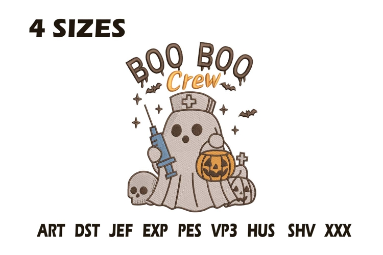 Boo Boo Crew Halloween Embroidery