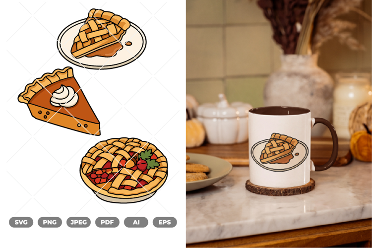 Autumn Pie Colored SVG & Clipart