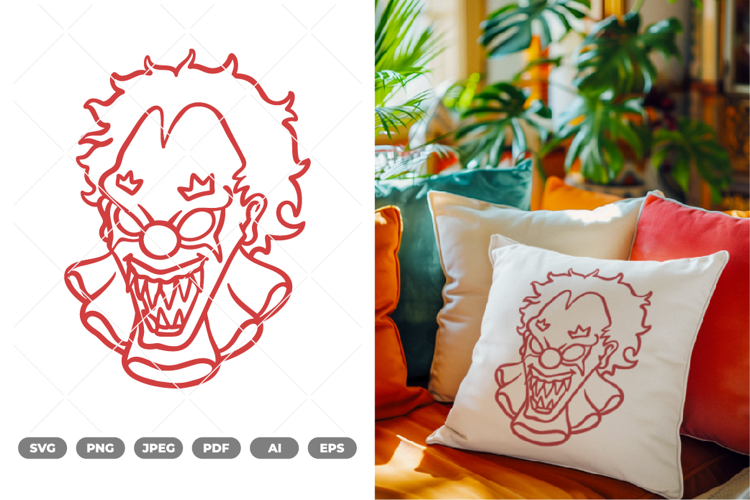 Scary Clown SVG & Clipart