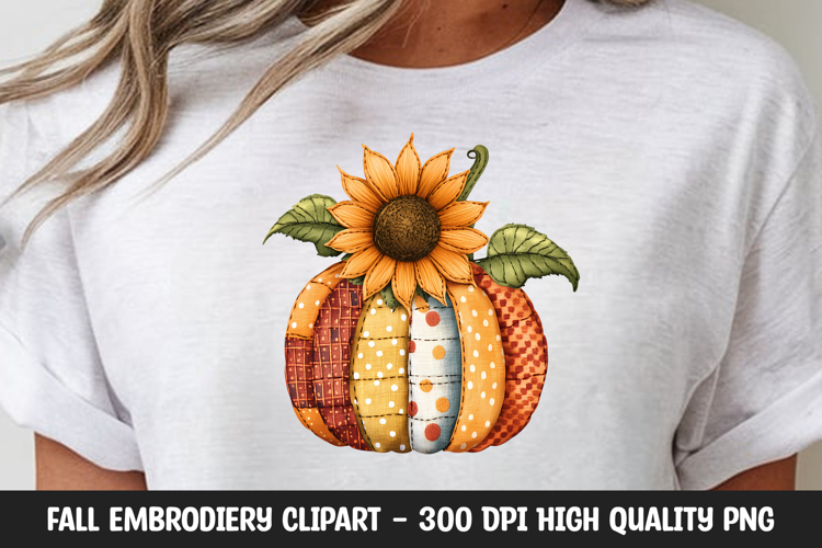 Autumn White Ribbon Pumpkin Clipart