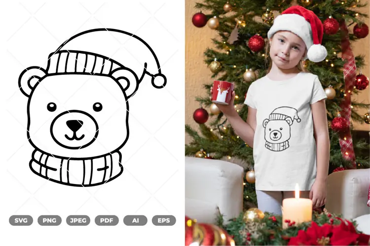 Christmas Animal Head SVG & Clipart