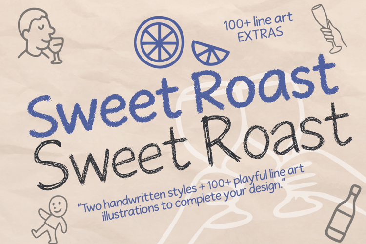 Sweet Roast Playful Handwritten Font
