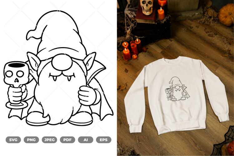 Halloween Gnome SVG & Clipart