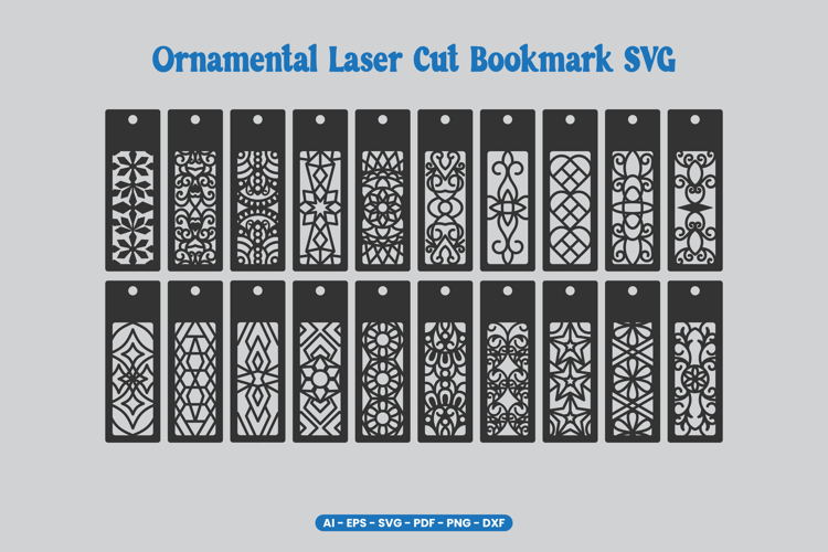 Ornamental Laser Cut Bookmark SVG