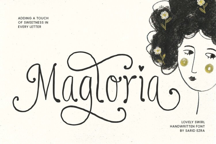 Magloria - Swirly Handwritten Font example image 1
