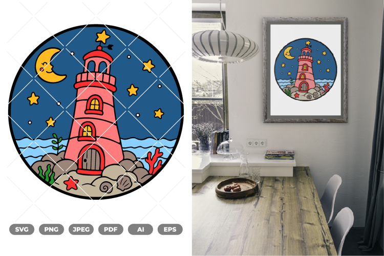 Lighthouse Colored SVG & Clipart